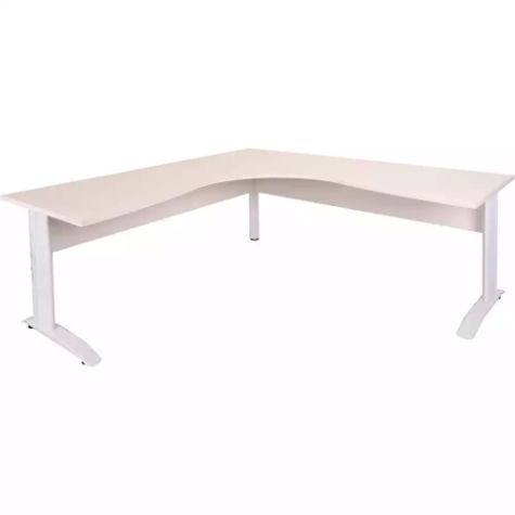 Picture of RAPID SPAN CORNER WORKSTATION TIMBER MODESTY PANEL 1800 X 1800 X 700MM WHITE