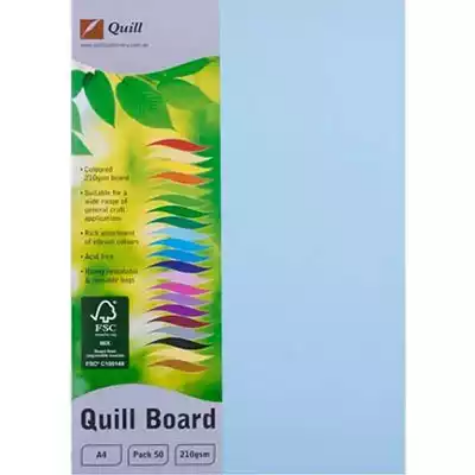 Picture of QUILL XL MULTIBOARD 210GSM A4 POWDER BLUE PACK 50