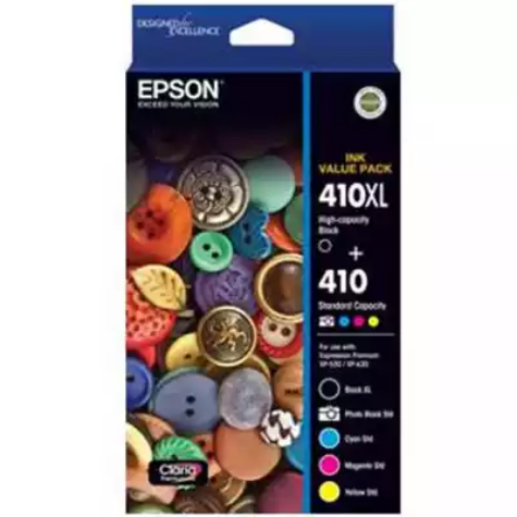 Picture of EPSON 410 INK CARTRIDGE VALE PACK 410XL HIGH YIELD BLACK + 410 BLACK/MAGENTA/CYAN/YELLOW