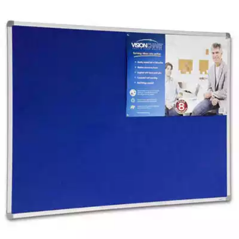 Picture of VISIONCHART CORPORATE FELT PINBOARD ALUMINIUM FRAME 1200 X 1200MM ROYAL BLUE