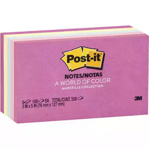 Picture of POST-IT 655-AST NOTES 76 X 127MM MARSEILLE PACK 5