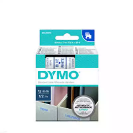 Picture of DYMO 45014 D1 LABELLING TAPE 12MM X 7M BLUE ON WHITE