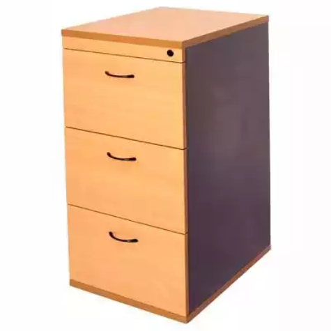 Picture of RAPID WORKER FILING CABINET 3 DRAWER 465 X 600 X 998MM BEECH/IRONSTONE