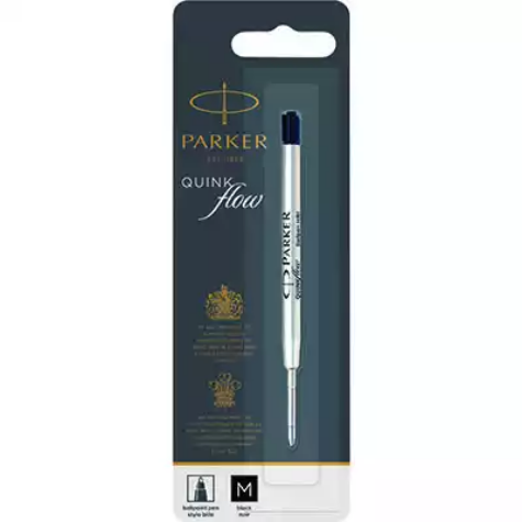 Picture of PARKER QUINKFLOW BALLPOINT PEN REFILL MEDIUM NIB BLACK