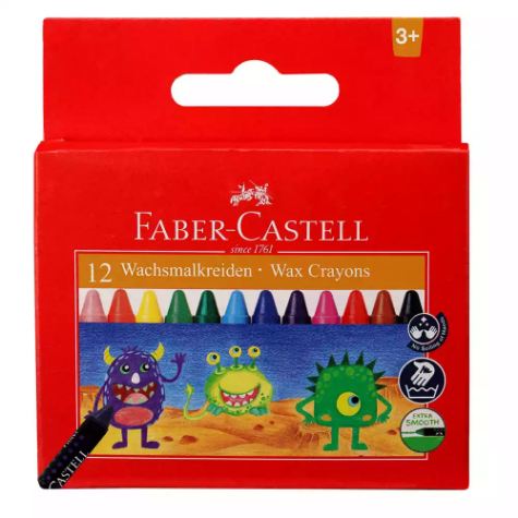 Picture of FABER-CASTELL WAX CRAYONS ASSORTED BOX 12