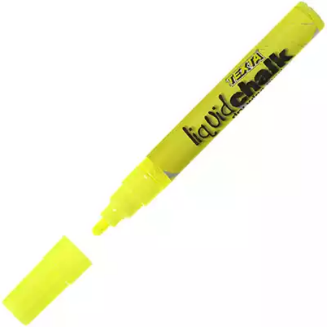 Picture of TEXTA LIQUID CHALK MARKER DRY WIPE BULLET 4.5MM YELLOW