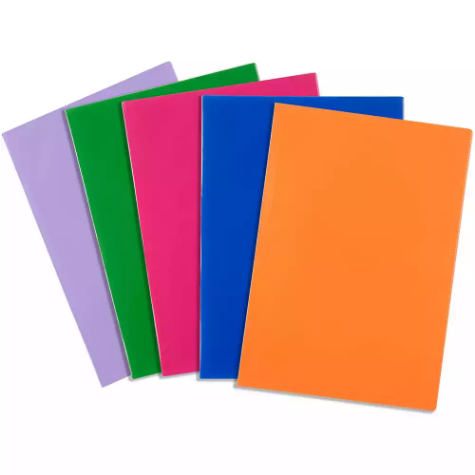 Picture of CONTACT BOOK SLEEVES 9 X 7 INCH ASSORTED SOLID PACK 5