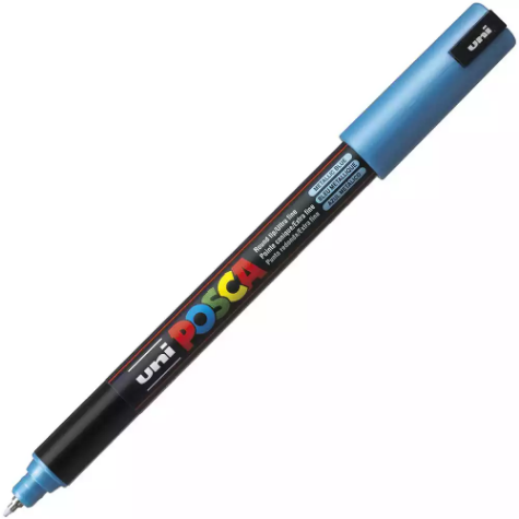 Picture of POSCA PC-1MR PAINT MARKER BULLET ULTRA FINE 0.7MM METALLIC BLUE