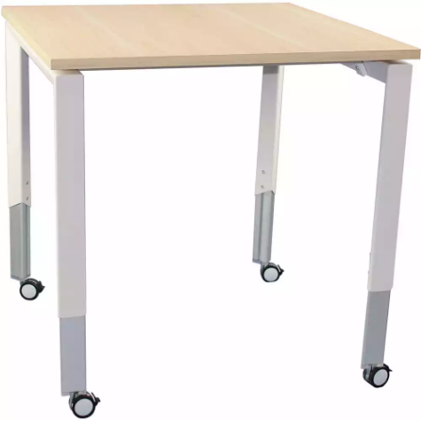 Picture of OBLIQUE HEIGHT ADJUSTABLE MEETING TABLE 900 X 900MM SNOW MAPLE