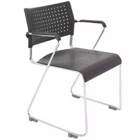 Picture of RAPIDLINE WIMBLEDON VISITORS CHAIR ARMS BLACK