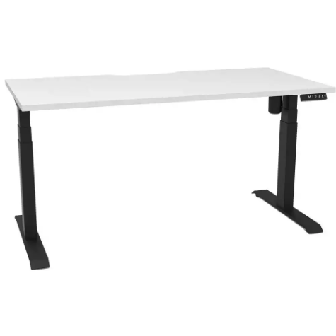 Picture of RAPIDLINE BOOST LIGHT SINGLE SIDED WORKSTATION 1500MM NATURAL WHITE TOP / BLACK FRAME