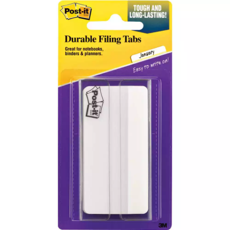 Picture of POST-IT 686-50WHN3N DURABLE FILING TABS 75MM WHITE PACK 50