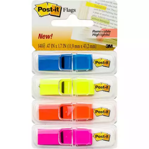 Picture of POST-IT 683-4 MINI INDEX FLAGS PRIMARY ASSORTED PACK 140