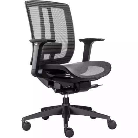 Picture of RAPIDLINE OASIS CHAIR MEDIUM MESH BACK ARMS BLACK