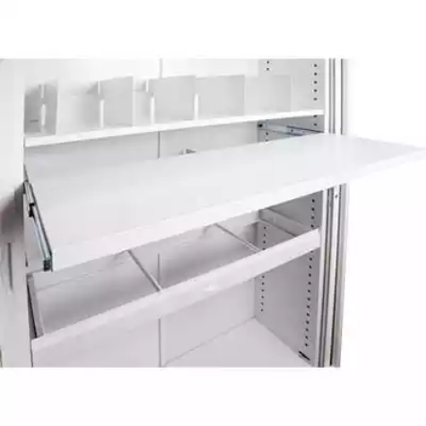 Picture of GO STEEL TAMBOUR DOOR CUPBOARD ADDITIONAL PULL OUT FILE SHELF 900MM WHITE CHINA