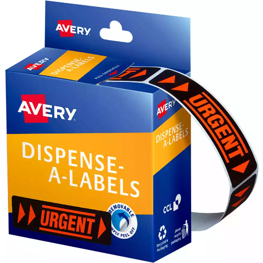 Picture of AVERY 937251 MESSAGE LABELS URGENT 19 X 64MM BOX 125