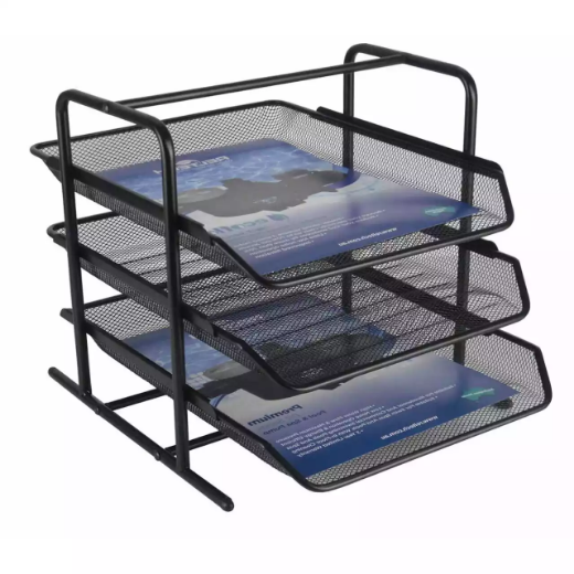 Picture of ITALPLAST WIRE MESH DOCUMENT TRAY 3-TIER A4 BLACK