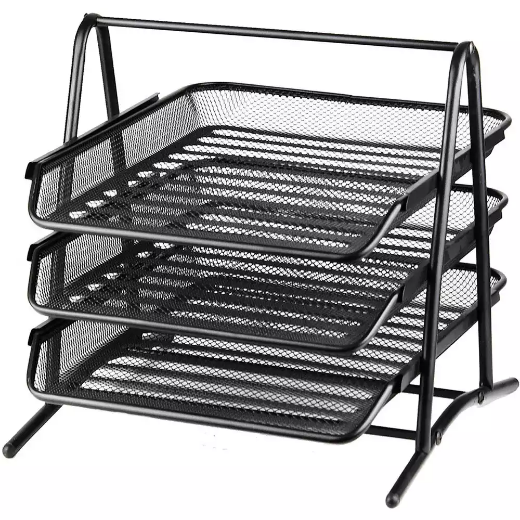 Picture of ITALPLAST WIRE MESH DOCUMENT TRAY 3-TIER A4 BLACK