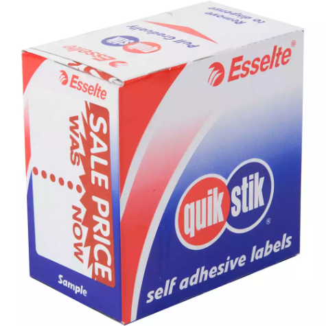 Picture of QUIKSTIK LABEL DISPENSER SALE PRICE WAS/NOW 44 X 65MM ORANGE/WHITE PACK 100