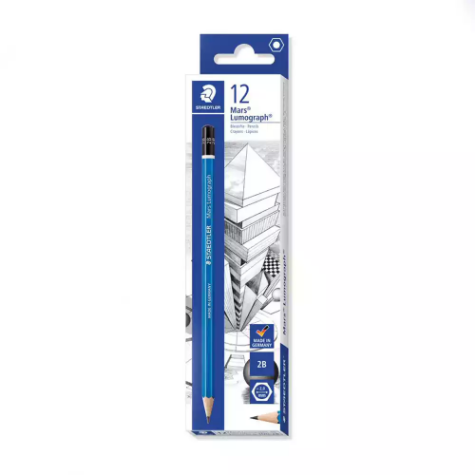 Picture of STAEDTLER 100 MARS LUMOGRAPH SKETCHING PENCIL 2B BOX 12