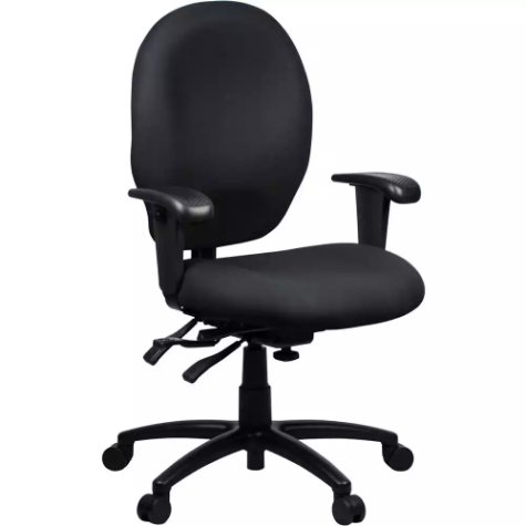 Picture of DURO HEAVY DUTY TASK CHAIR MEDIUM BACK ARMS BLACK