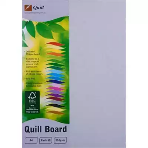 Picture of QUILL XL MULTIBOARD 210GSM A4 GREY PACK 50