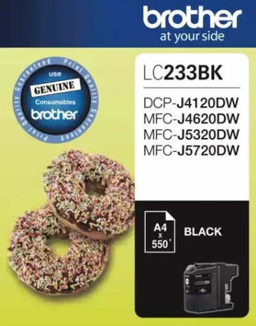 Picture of BROTHER LC233BK INK CARTRIDGE BLACK