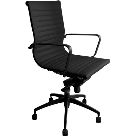 Picture of RAPIDLINE PU605M EXECUTIVE CHAIR MEDIUM BACK ARMS BLACK PU