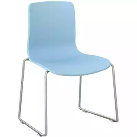 Picture of DAL ACTI CHAIR SLED BASE CHROME FRAME PALE BLUE SHELL