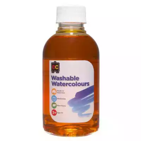 Picture of EDUCATIONAL COLOURS WASHABLE WATERCOLOUR PAINT 250ML YELLOW