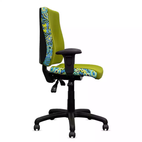 Picture of ORANGE DUST SPECTRUM KATHERINE OFFICE CHAIR WITH ARMS MEDIUM BACK 510 X 450 X 910MM EUCALYPTUS GREEN