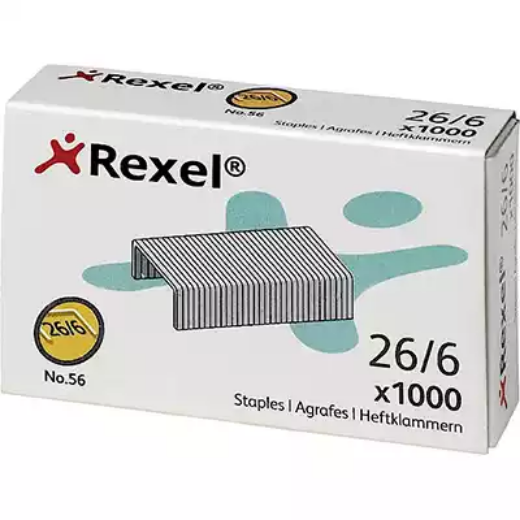 Picture of REXEL STAPLES 26/6 BOX 1000