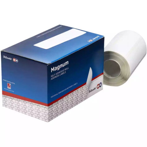 Picture of QUIKSTIK LABEL DISPENSER ADDRESS ROLL 89 X 24MM WHITE PACK 500