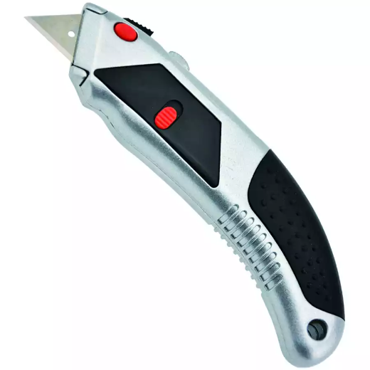 Picture of ITALPLAST I852 PREMIUM UTILITY KNIFE SILVER/BLACK