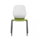 Picture of SYLEX KALEIDO CHAIR 4 LEG NO ARMS WHITE STEEL FRAME OLIVE SEAT