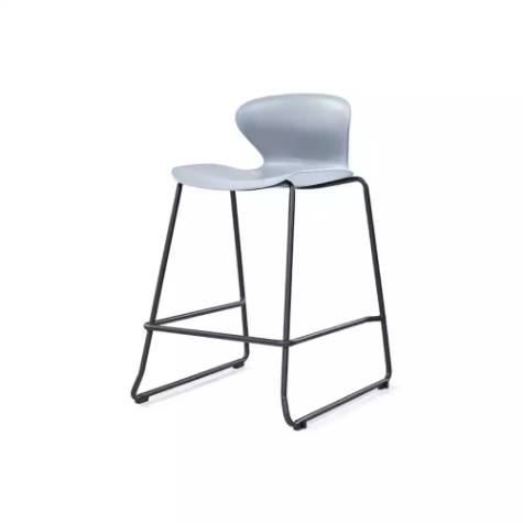 Picture of SYLEX KALEIDO 650H STOOL WITH BLACK SLED FRAME GREY SEAT