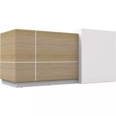 Picture of RAPIDLINE SEMPRE RECEPTION COUNTER NATURAL OAK/WHITE