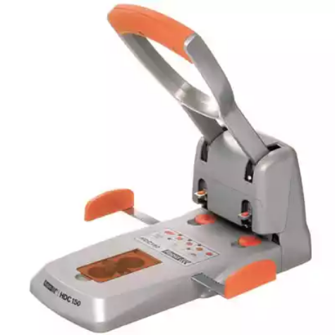 Picture of RAPID HDC150 2-HOLE HEAVY DUTY PUNCH 150 SHEET SILVER/ORANGE