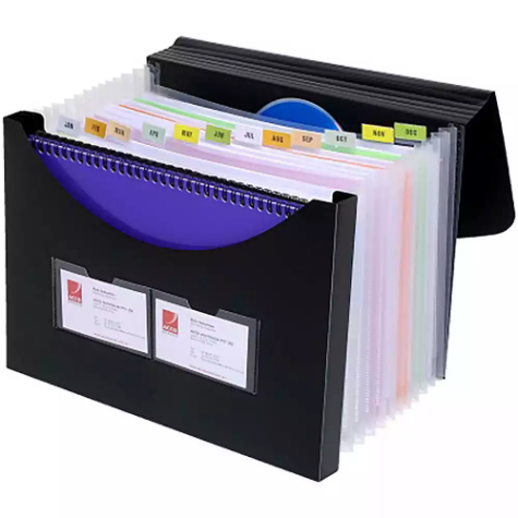 Picture of MARBIG EXPANDING FILE WITH STORAGE BOX A4 BLACK