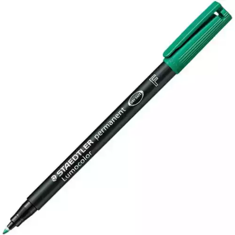Picture of STAEDTLER 318 LUMOCOLOR PERMANENT MARKER BULLET 0.6MM GREEN
