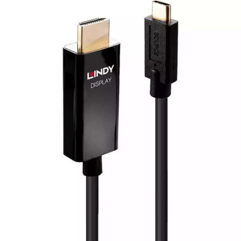 Picture of LINDY 43293 ADAPTER CABLE USB-C TO HDMI 4K HDR 3M BLACK