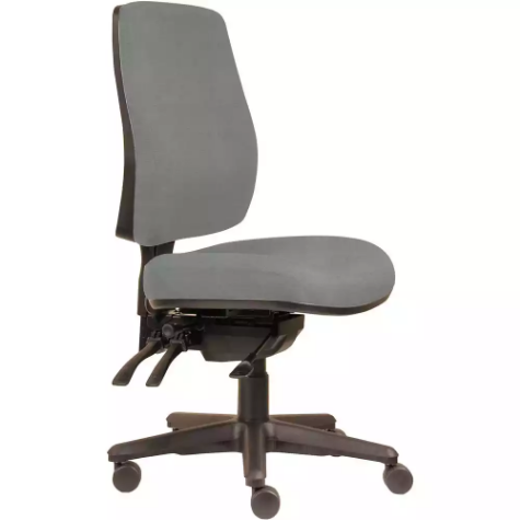 Picture of ERGOSELECT SPARK ERGONOMIC CHAIR HIGH BACK 3 LEVER SEAT SLIDE BLACK NYLON BASE STEEL