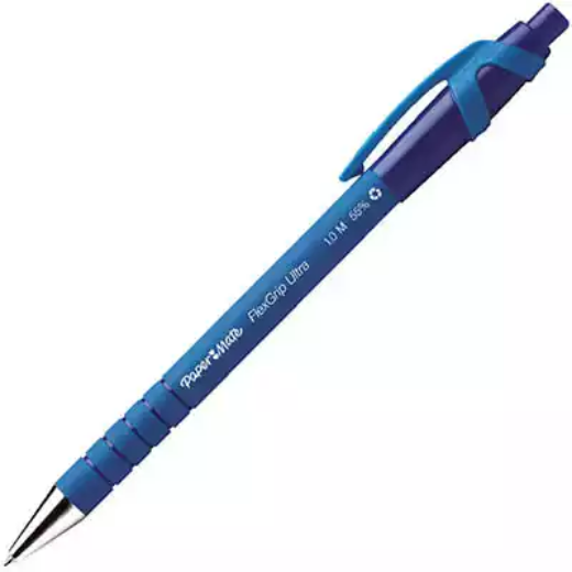 Picture of PAPERMATE FLEXGRIP ULTRA RETRACTABLE BALLPOINT PEN 1.0MM BLUE