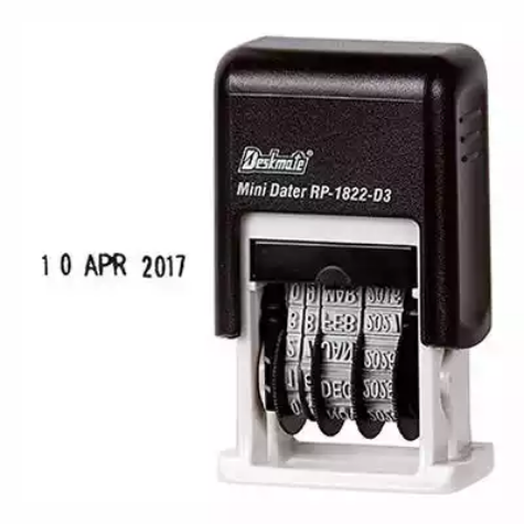 Picture of DESKMATE RP-1822D3 MINI SELF-INKING DATE STAMP 3MM BLACK