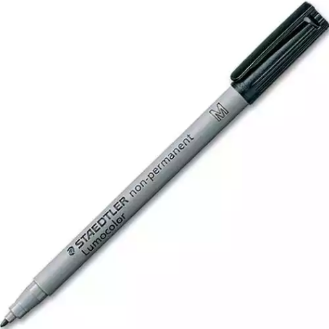 Picture of STAEDTLER 315 LUMOCOLOR NON-PERMANENT MARKER BULLET MEDIUM 1.0MM BLACK