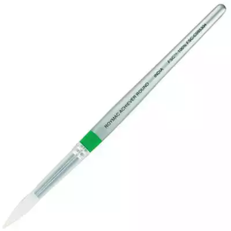 Picture of ROYMAC ACHIEVER WHITE TAKLON ROUND PAINT BRUSH SIZE 0