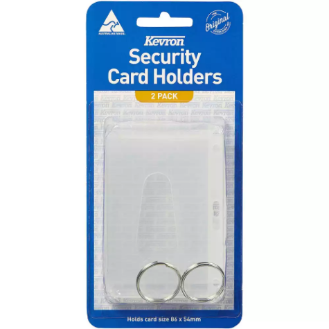 Picture of KEVRON SECURITY CARD HOLDER CLEAR PACK 2