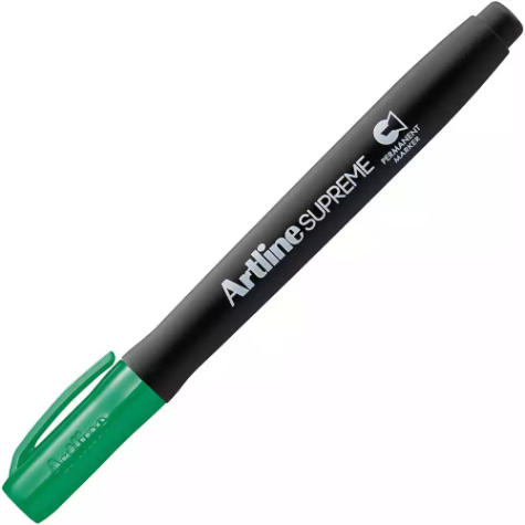 Picture of ARTLINE SUPREME ANTIMICROBIAL PERMANENT MARKER CHISEL 5MM GREEN