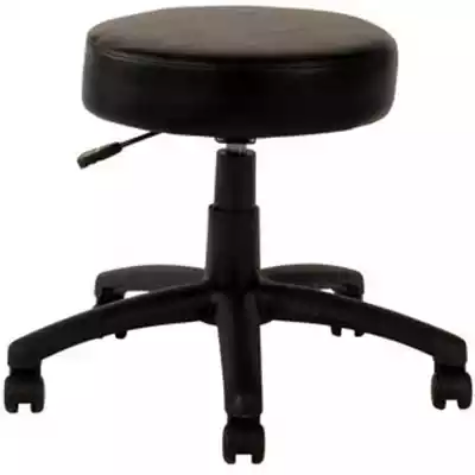 Picture of YS DESIGN UTILITY STOOL BLACK FRAME AND PU COVER