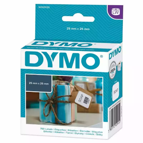 Picture of DYMO 30332 LW MULTI-PURPOSE LABELS 25 X 25MM WHITE ROLL 750